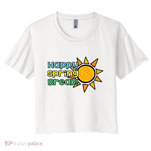 Happy Spring Break Sun Crop Top