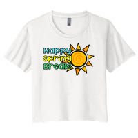 Happy Spring Break Sun Women's Crop Top Tee