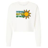 Happy Spring Break Sun Cropped Pullover Crew