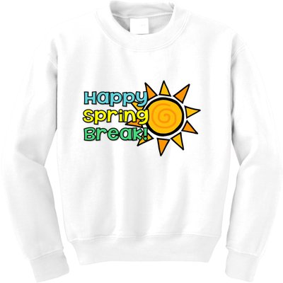 Happy Spring Break Sun Kids Sweatshirt