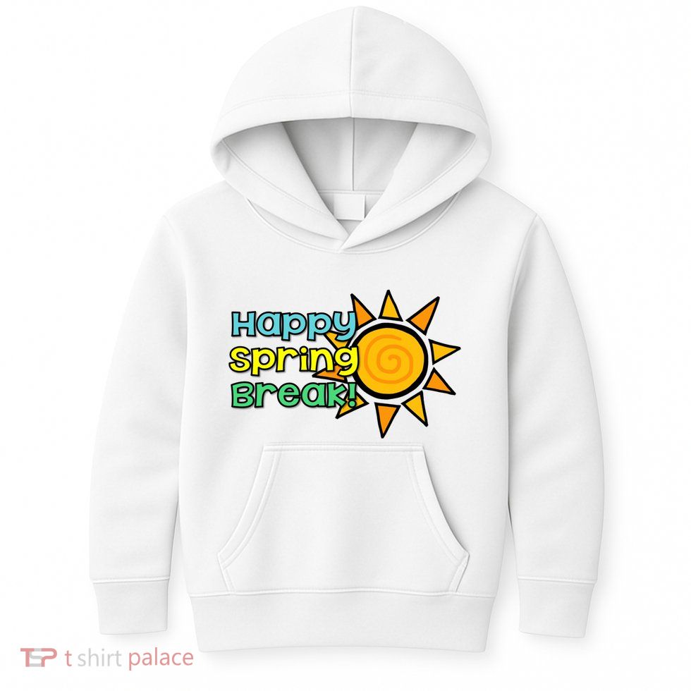 Happy Spring Break Sun Kids Hoodie
