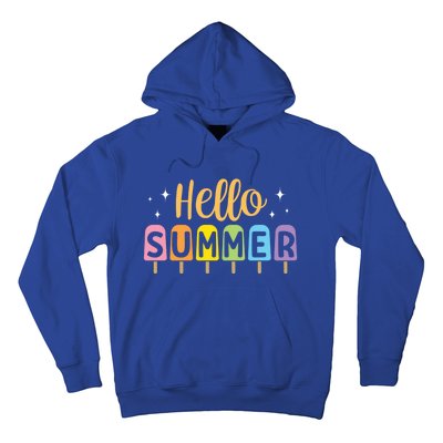 Hello Summer Break Vacation Travel Outdoors Beach Sunset Cute Gift Hoodie