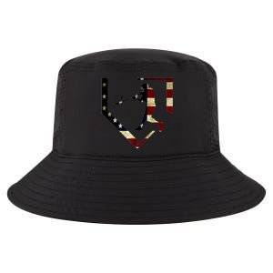 High School Baseball Season College Ball Player Usa Flag Cool Comfort Performance Bucket Hat