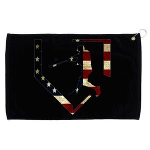 High School Baseball Season College Ball Player Usa Flag Grommeted Golf Towel