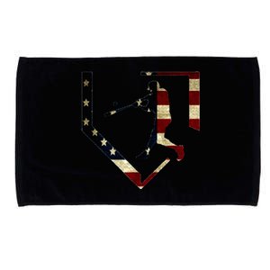 High School Baseball Season College Ball Player Usa Flag Microfiber Hand Towel