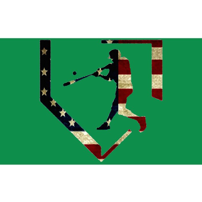 High School Baseball Season College Ball Player Usa Flag Bumper Sticker