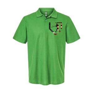 High School Baseball Season College Ball Player Usa Flag Softstyle Adult Sport Polo