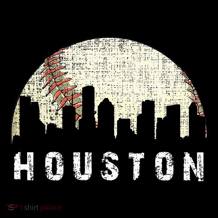 Houston Skyline Baseball Game Vintage Tall T-Shirt