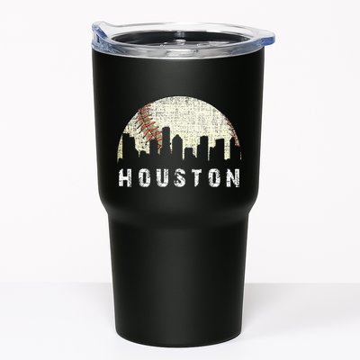 Houston Skyline Baseball Game Vintage Tumbler