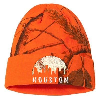 Houston Skyline Baseball Game Vintage Kati Licensed 12" Camo Beanie