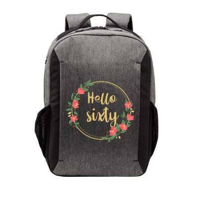 Hello Sixtys Born In 1963 60th Birthday Floral Desig Vector Backpack