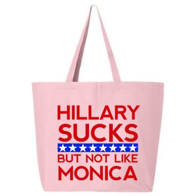 Hillary Sucks But Not Like Monica Funny Election 25L Jumbo Tote