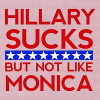 Hillary Sucks But Not Like Monica Funny Election 25L Jumbo Tote