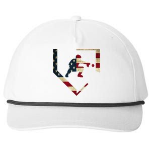 High School Baseball Catcher Gear American Flag Gift Sports Snapback Five-Panel Rope Hat