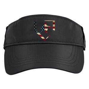 High School Baseball Catcher Gear American Flag Gift Sports Adult Drive Performance Visor