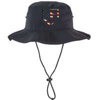 High School Baseball Catcher Gear American Flag Gift Sports Legacy Cool Fit Booney Bucket Hat