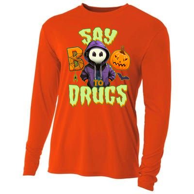 Halloween Say Boo To Drugs Cooling Performance Long Sleeve Crew