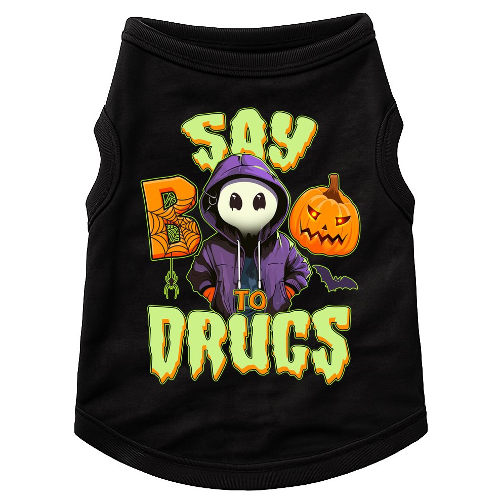 Halloween Say Boo To Drugs Doggie Tank