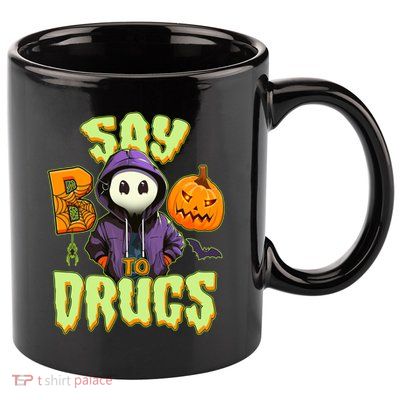 Halloween Say Boo To Drugs 11oz C Handle Ceramic Mug