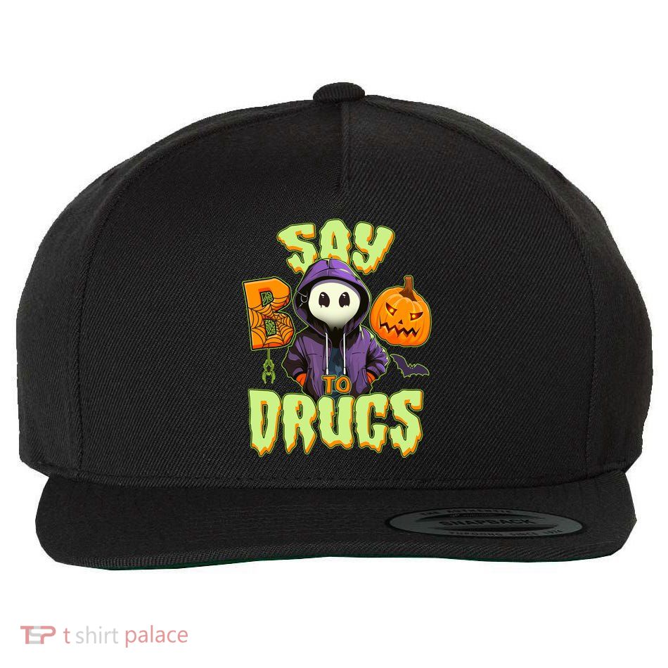 Halloween Say Boo To Drugs Wool Snapback Cap