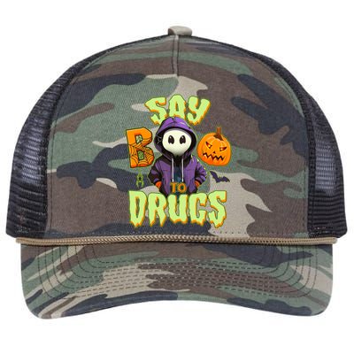 Halloween Say Boo To Drugs Retro Rope Trucker Hat Cap