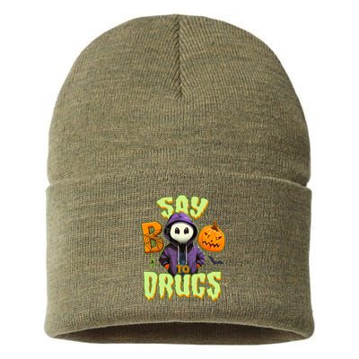 Halloween Say Boo To Drugs Sustainable Knit Beanie