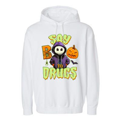 Halloween Say Boo To Drugs Garment-Dyed Fleece Hoodie