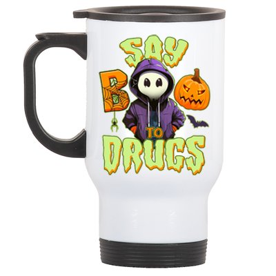 Halloween Say Boo To Drugs Stainless Steel Travel Mug