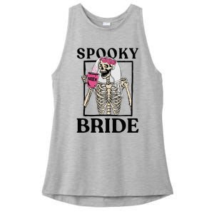 Halloween Spooky Bride Bridesmaid Skeleton Bachelorette Ladies PosiCharge Tri-Blend Wicking Tank