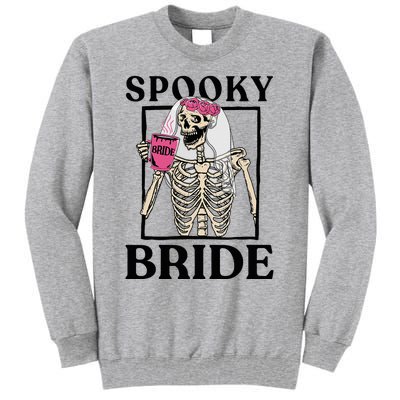 Halloween Spooky Bride Bridesmaid Skeleton Bachelorette Tall Sweatshirt