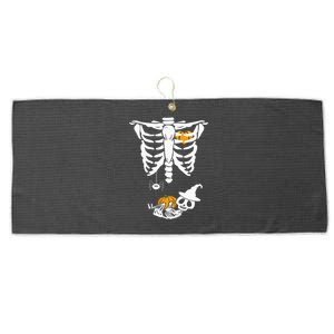 Halloween Skeleton Baby Rib Cage Maternity Costume Pregnant Large Microfiber Waffle Golf Towel