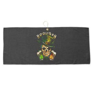 Hooligan Skull Beer Irish Gift Large Microfiber Waffle Golf Towel