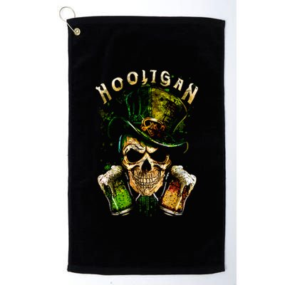 Hooligan Skull Beer Irish Gift Platinum Collection Golf Towel