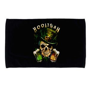 Hooligan Skull Beer Irish Gift Microfiber Hand Towel