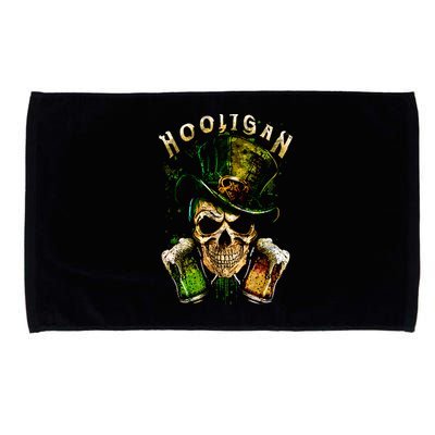 Hooligan Skull Beer Irish Gift Microfiber Hand Towel