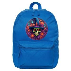 Halloween Scary Bony Green Witch Face Trick Treat Gift 16 in Basic Backpack