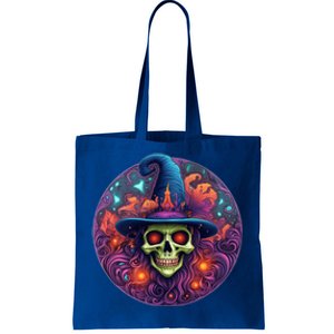 Halloween Scary Bony Green Witch Face Trick Treat Gift Tote Bag