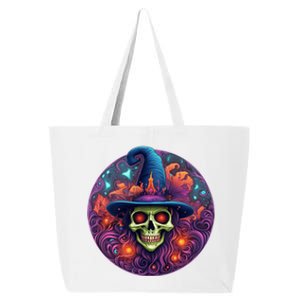 Halloween Scary Bony Green Witch Face Trick Treat Gift 25L Jumbo Tote