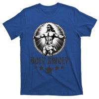 Holy Swoly Bodybuilding Jesus Fitness Funny Gym T-Shirt