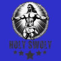 Holy Swoly Bodybuilding Jesus Fitness Funny Gym T-Shirt