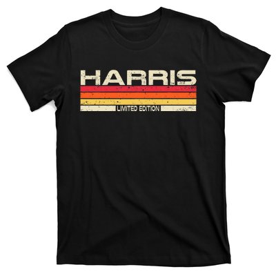 Harris Surname Birthday Family Reunion 80s 90s Sunset T-Shirt