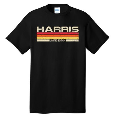 Harris Surname Birthday Family Reunion 80s 90s Sunset Tall T-Shirt