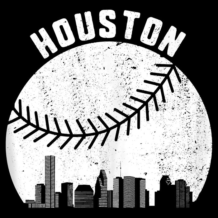 Houston Skyline Baseball Fan Vintage Texas Baseball Houston Womens Tank Top