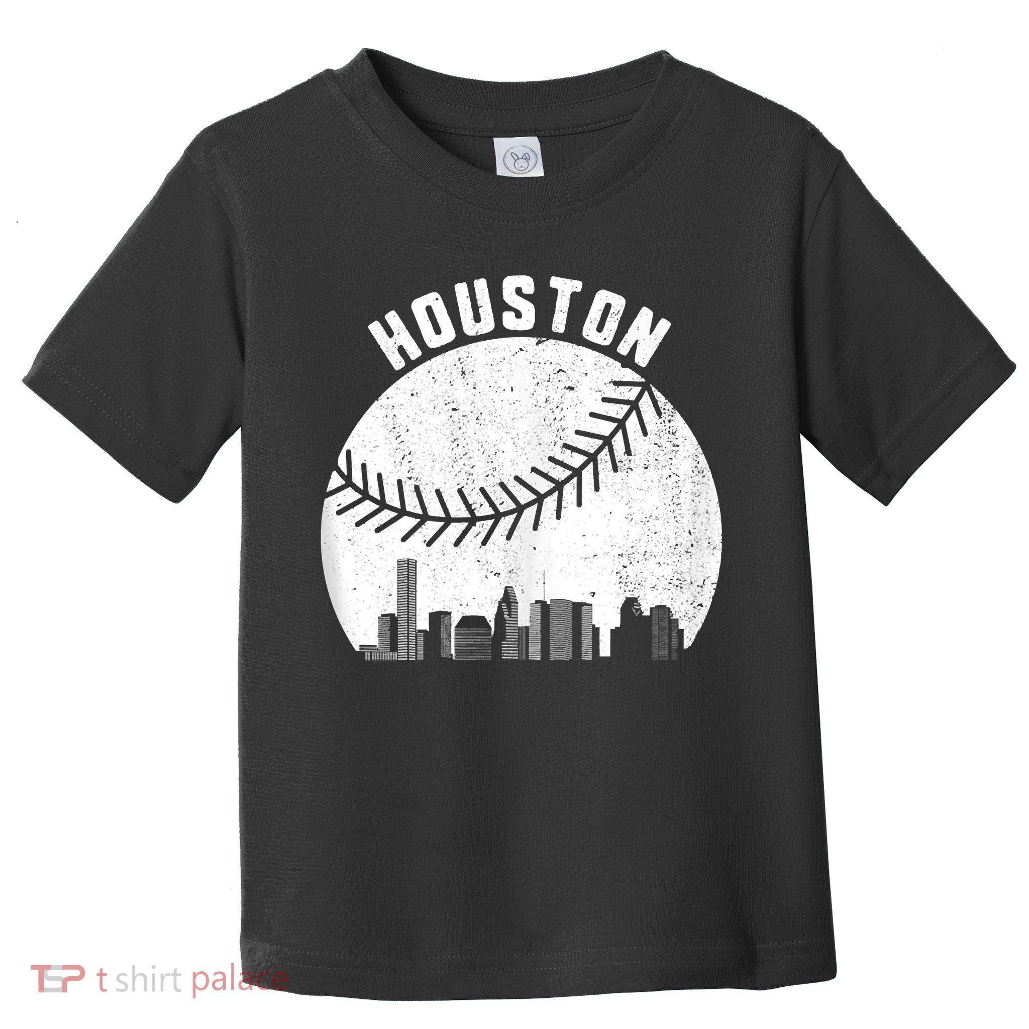 Houston Skyline Baseball Fan Vintage Texas Baseball Houston Toddler T-Shirt