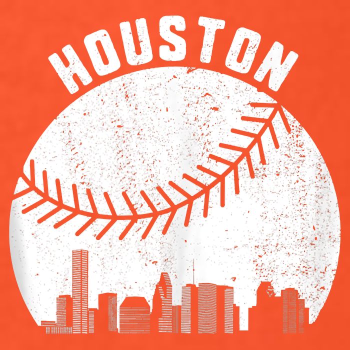 Houston Skyline Baseball Fan Vintage Texas Baseball Houston T-Shirt