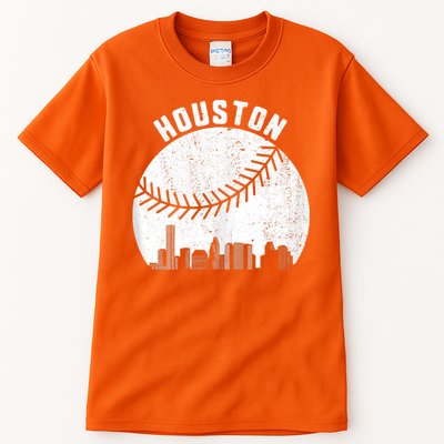 Houston Skyline Baseball Fan Vintage Texas Baseball Houston Tall T-Shirt