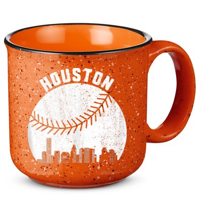 Houston Skyline Baseball Fan Vintage Texas Baseball Houston 15oz Campfire Ceramic Mug