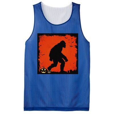 Halloween Sasquatch Bigfoot On A Dark Costume Style Gifts Mesh Reversible Basketball Jersey Tank