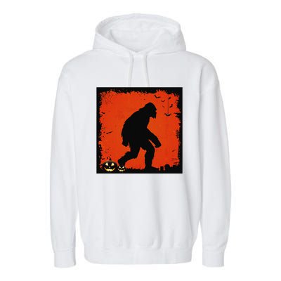 Halloween Sasquatch Bigfoot On A Dark Costume Style Gifts Garment-Dyed Fleece Hoodie