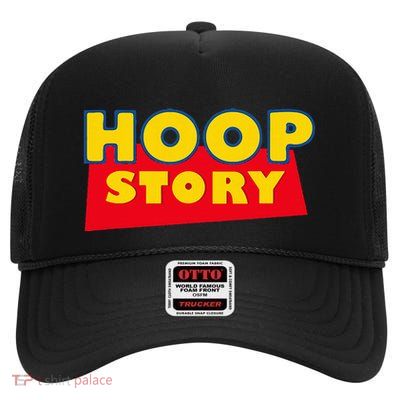 Hoop Story Basketball Fan Street Hoop High Crown Mesh Back Trucker Hat